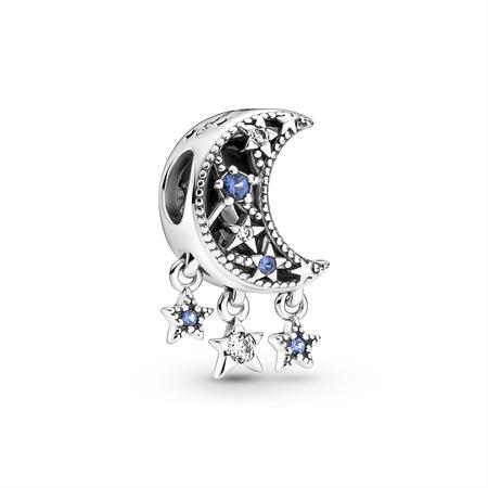 Pandora - charm Star & Crescent Moon - sølv